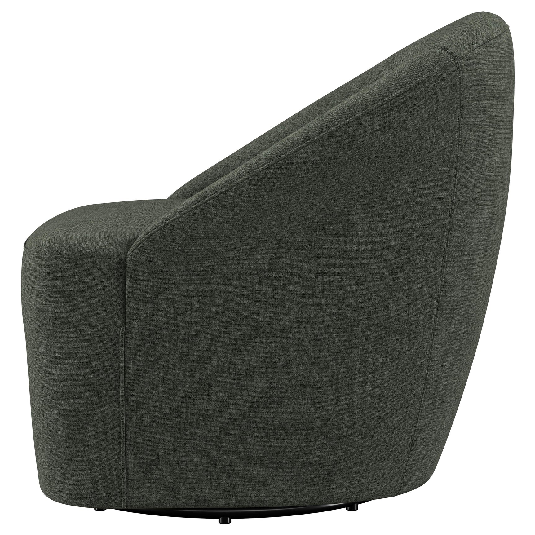 Leon Upholstered Barrel Accent Swivel Chair Hunter Green - Tampa Furniture Outlet