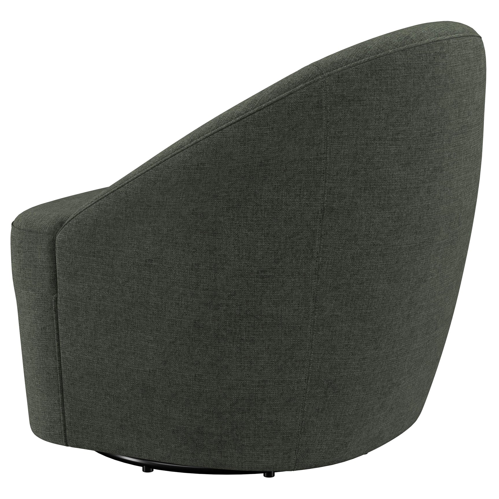 Leon Upholstered Barrel Accent Swivel Chair Hunter Green - Tampa Furniture Outlet