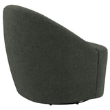 Leon Upholstered Barrel Accent Swivel Chair Hunter Green - Tampa Furniture Outlet