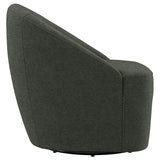 Leon Upholstered Barrel Accent Swivel Chair Hunter Green - Tampa Furniture Outlet