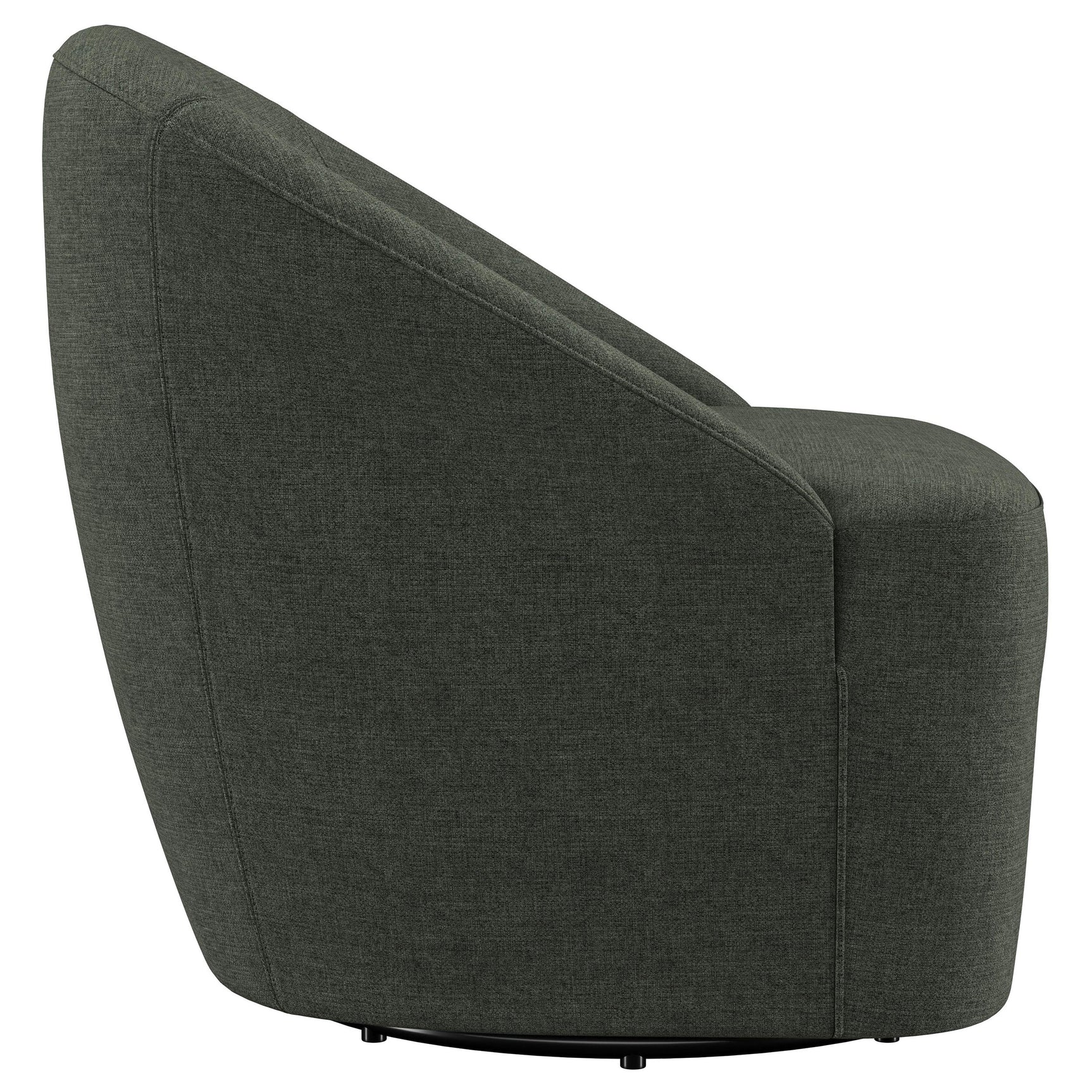 Leon Upholstered Barrel Accent Swivel Chair Hunter Green - Tampa Furniture Outlet