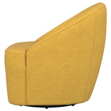 Leon Upholstered Barrel Accent Swivel Chair Mustard Yellow - Tampa Furniture Outlet