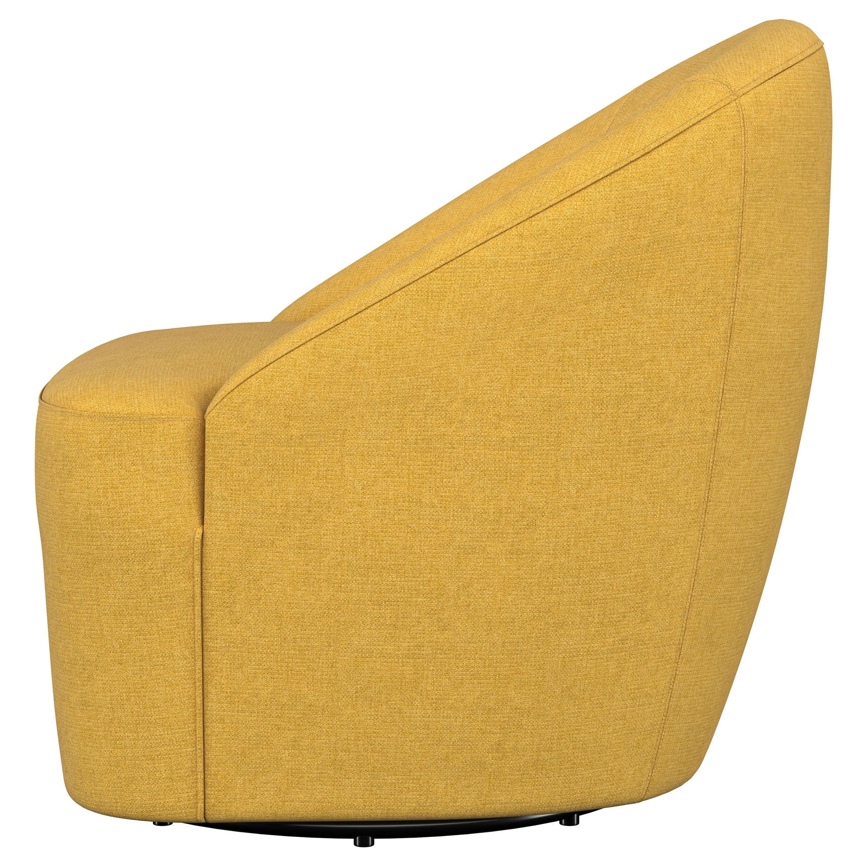 Leon Upholstered Barrel Accent Swivel Chair Mustard Yellow - Tampa Furniture Outlet