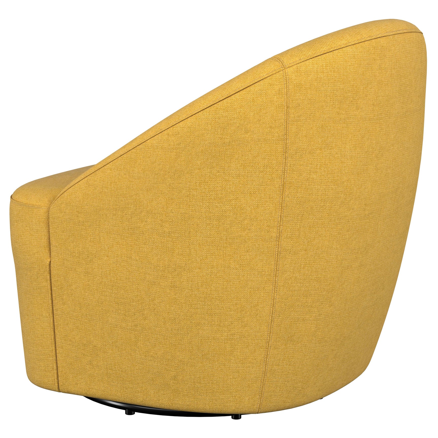 Leon Upholstered Barrel Accent Swivel Chair Mustard Yellow - Tampa Furniture Outlet