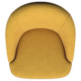 Leon Upholstered Barrel Accent Swivel Chair Mustard Yellow - Tampa Furniture Outlet