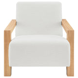 Fitzroy Boucle Upholstered Accent Arm Chair Ivory - Tampa Furniture Outlet
