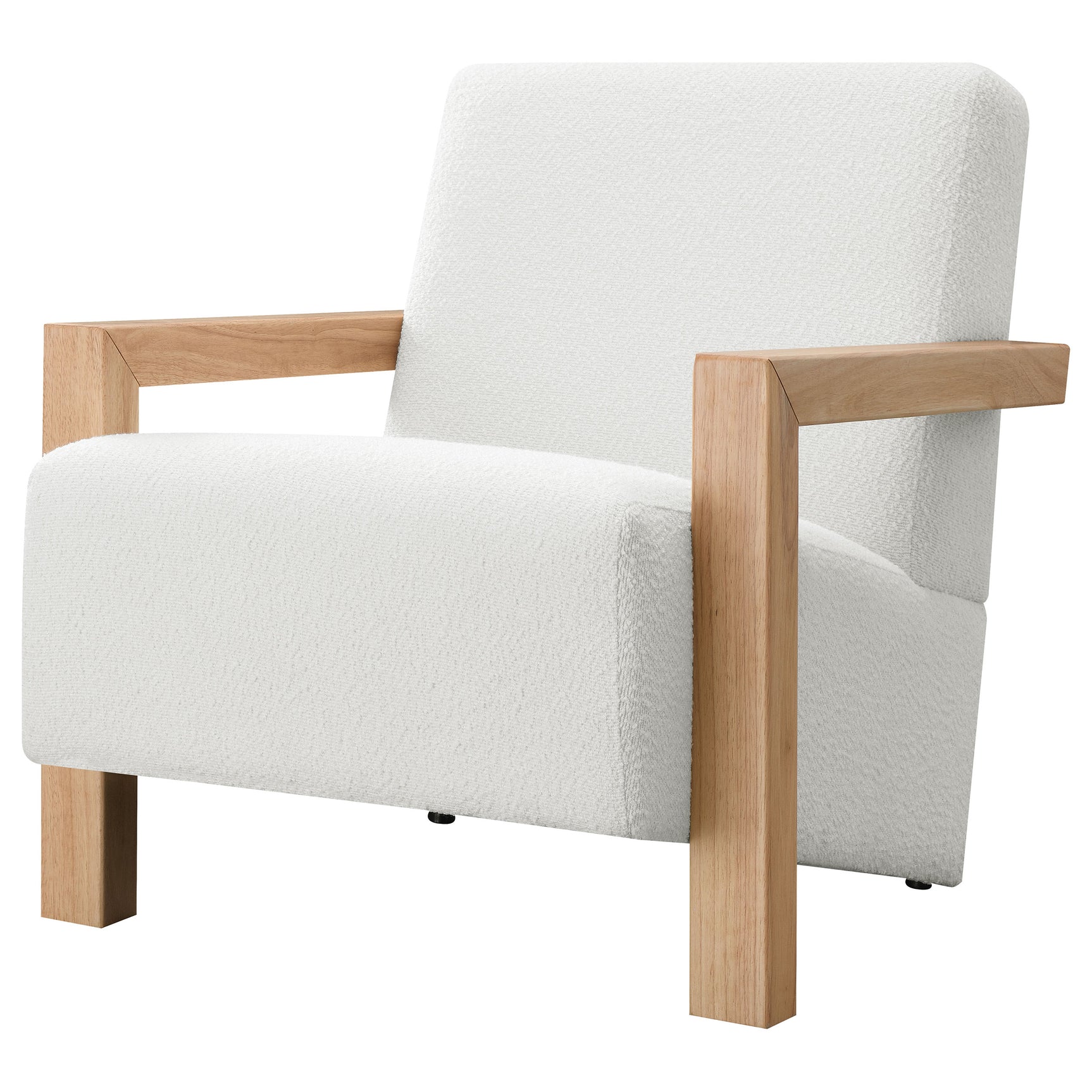 Fitzroy Boucle Upholstered Accent Arm Chair Ivory - Tampa Furniture Outlet