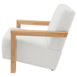 Fitzroy Boucle Upholstered Accent Arm Chair Ivory - Tampa Furniture Outlet