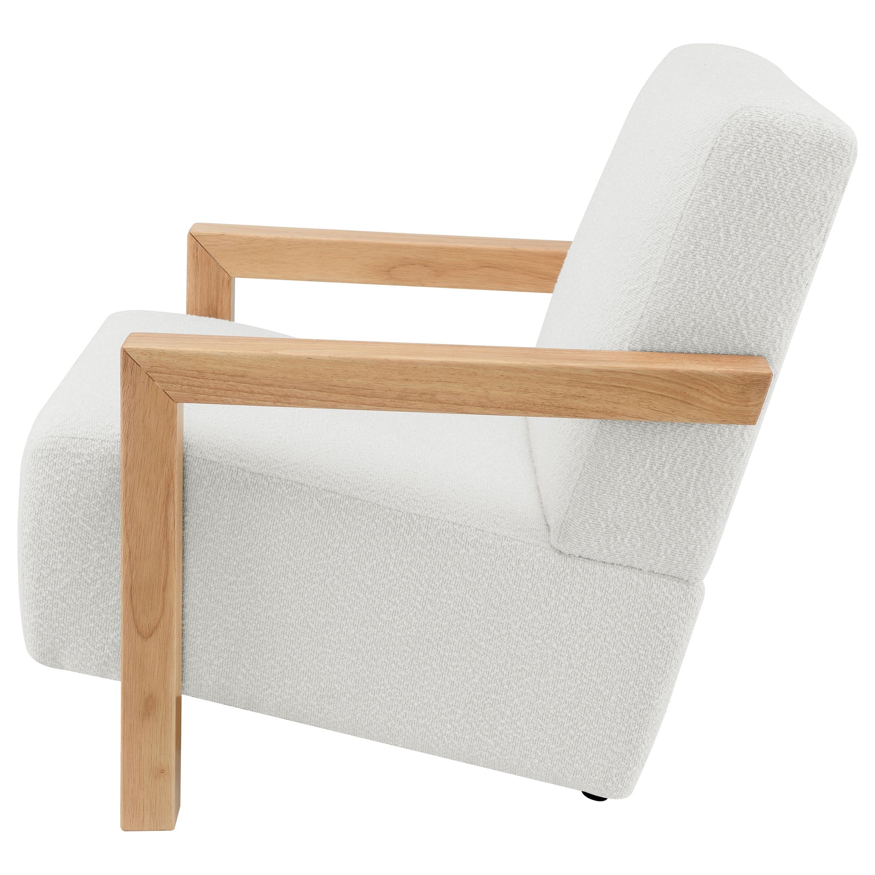 Fitzroy Boucle Upholstered Accent Arm Chair Ivory - Tampa Furniture Outlet