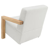 Fitzroy Boucle Upholstered Accent Arm Chair Ivory - Tampa Furniture Outlet