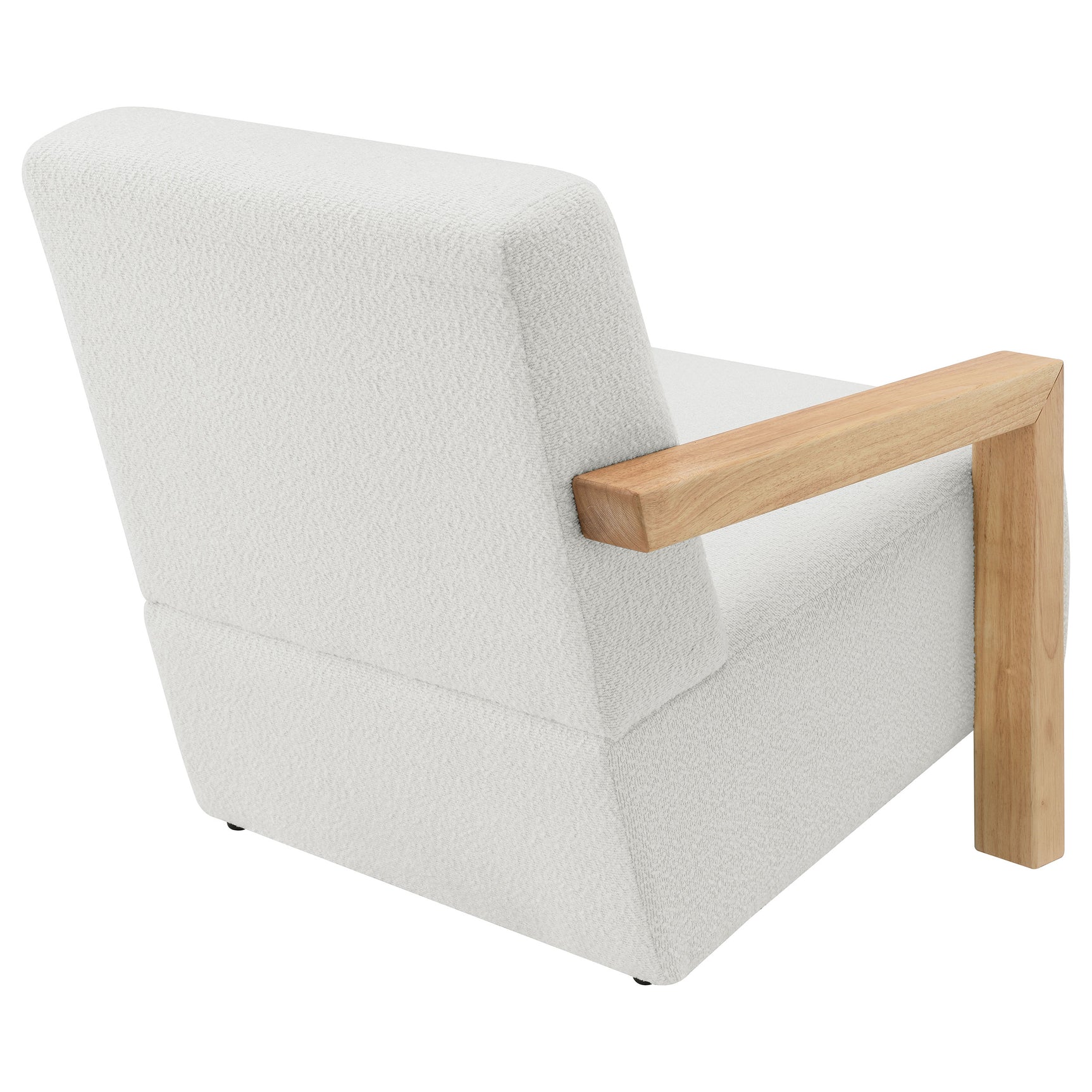 Fitzroy Boucle Upholstered Accent Arm Chair Ivory - Tampa Furniture Outlet