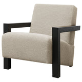 Fitzroy Boucle Upholstered Accent Arm Chair Latte - Tampa Furniture Outlet