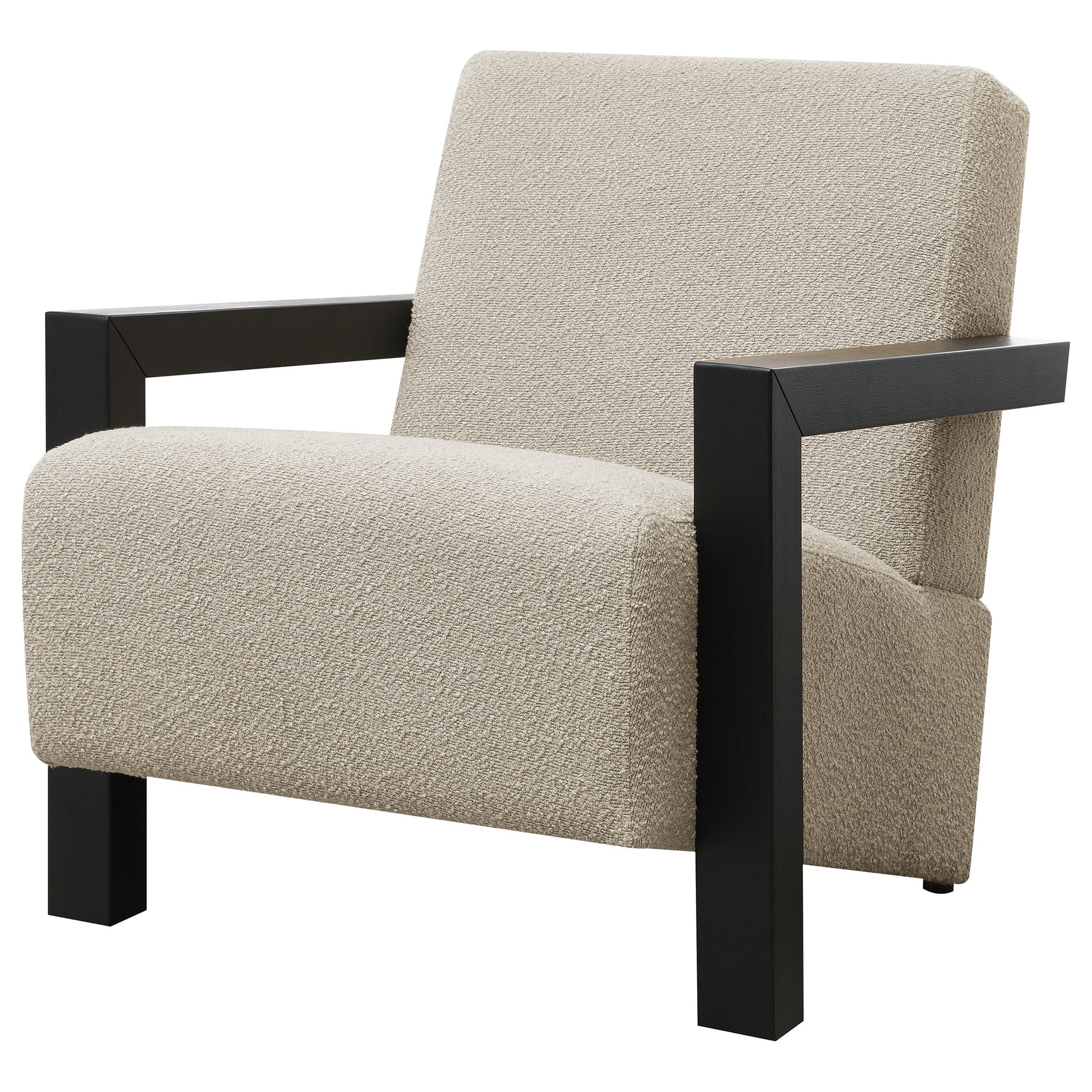 Fitzroy Boucle Upholstered Accent Arm Chair Latte - Tampa Furniture Outlet