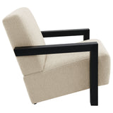 Fitzroy Boucle Upholstered Accent Arm Chair Latte - Tampa Furniture Outlet