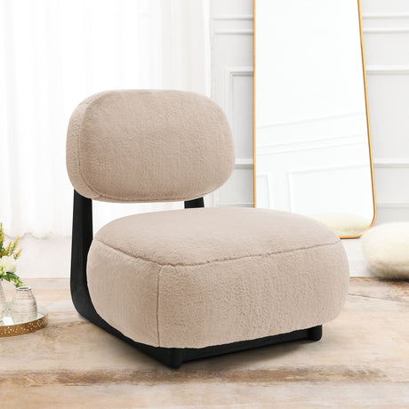 Duffie Upholstered Armless Accent Chair Camel - Tampa Furniture Outlet