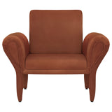 Liana Upholstered Roll Arm Accent Armchair Rust Orange - Tampa Furniture Outlet