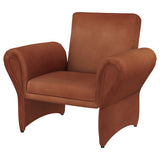 Liana Upholstered Roll Arm Accent Armchair Rust Orange - Tampa Furniture Outlet