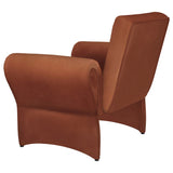Liana Upholstered Roll Arm Accent Armchair Rust Orange - Tampa Furniture Outlet