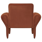 Liana Upholstered Roll Arm Accent Armchair Rust Orange - Tampa Furniture Outlet