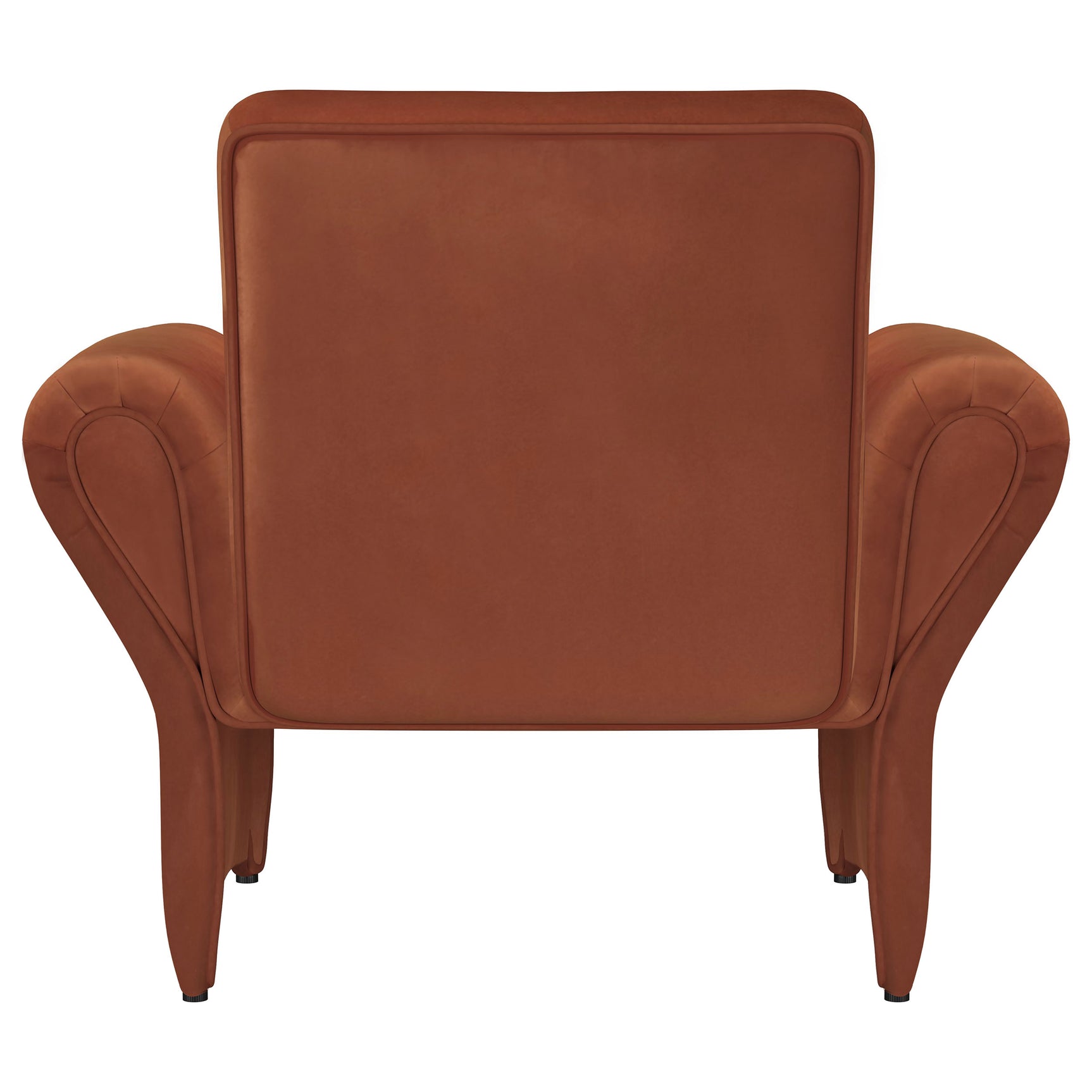 Liana Upholstered Roll Arm Accent Armchair Rust Orange - Tampa Furniture Outlet