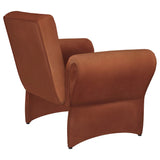 Liana Upholstered Roll Arm Accent Armchair Rust Orange - Tampa Furniture Outlet