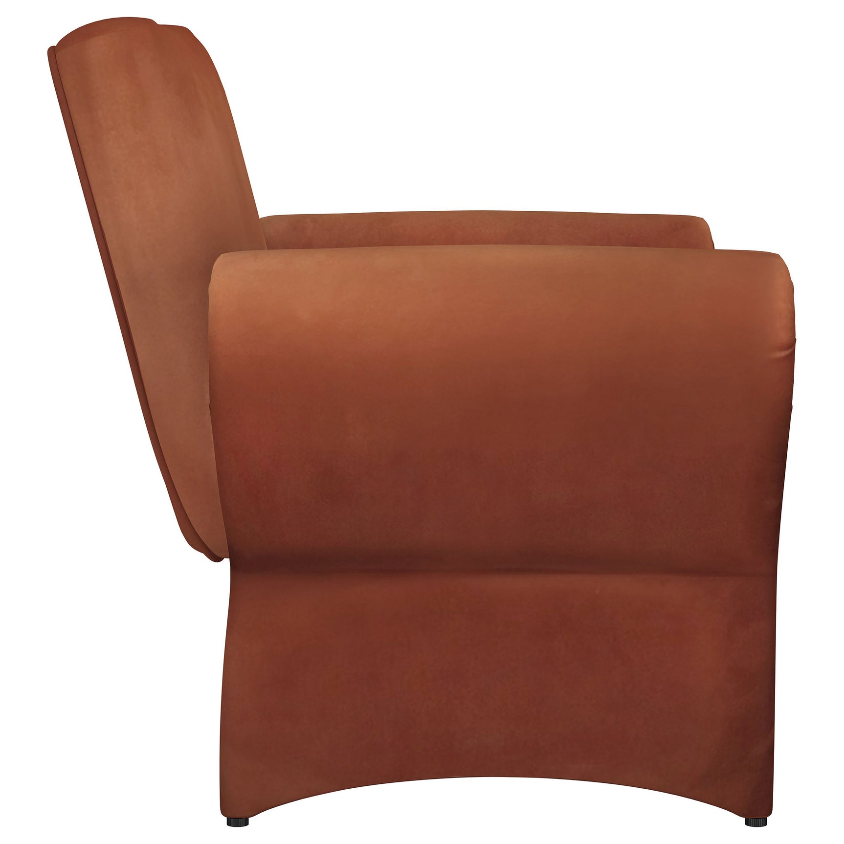 Liana Upholstered Roll Arm Accent Armchair Rust Orange - Tampa Furniture Outlet