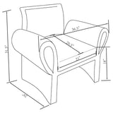 Liana Upholstered Roll Arm Accent Armchair Rust Orange - Tampa Furniture Outlet