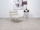 Serreta Boucle Upholstered Armless Acrylic Chair Ivory - Tampa Furniture Outlet
