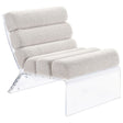 Tampa Furniture Outlet - Coaster - Serreta Boucle Upholstered Armless Acrylic Chair Ivory - 903161