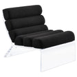Tampa Furniture Outlet - Coaster - Serreta Boucle Upholstered Armless Acrylic Chair Black - 903162