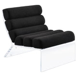 Tampa Furniture Outlet - Coaster - Serreta Boucle Upholstered Armless Acrylic Chair Black - 903162