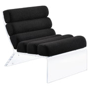 Tampa Furniture Outlet - Coaster - Serreta Boucle Upholstered Armless Acrylic Chair Black - 903162