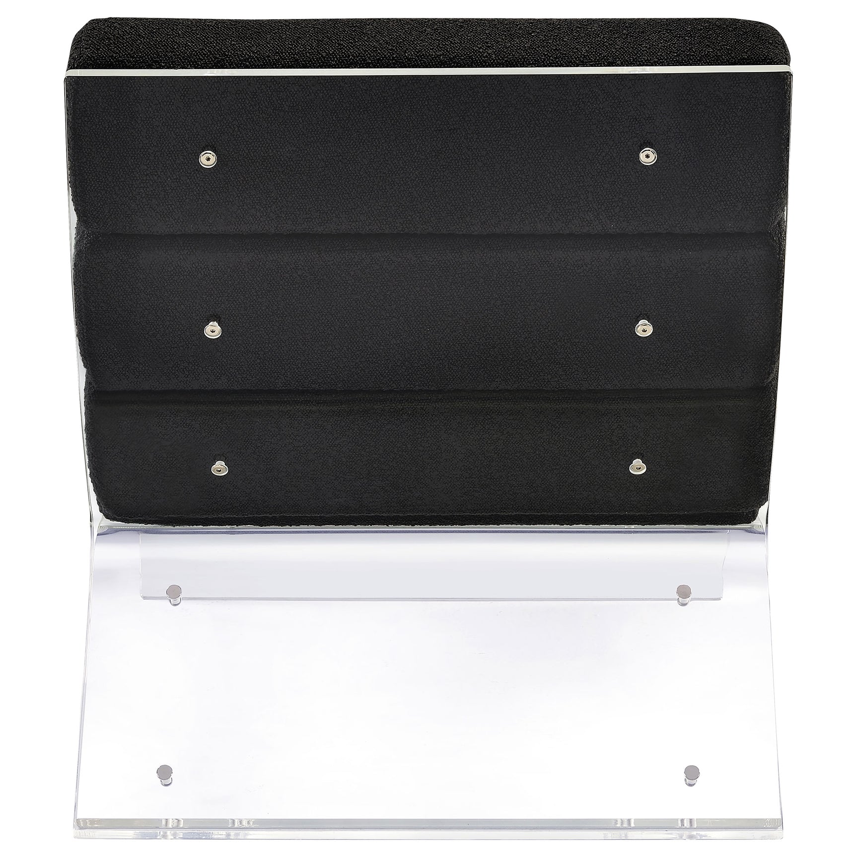 Serreta Boucle Upholstered Armless Acrylic Chair Black - Tampa Furniture Outlet
