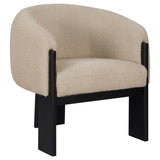 Tampa Furniture Outlet - Coaster - Valdez Boucle Upholstered Barrel Back Accent Chair Beige - 903165