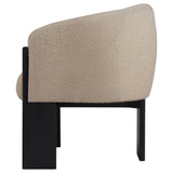Valdez Boucle Upholstered Barrel Back Accent Chair Beige - Tampa Furniture Outlet