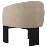Valdez Boucle Upholstered Barrel Back Accent Chair Beige - Tampa Furniture Outlet