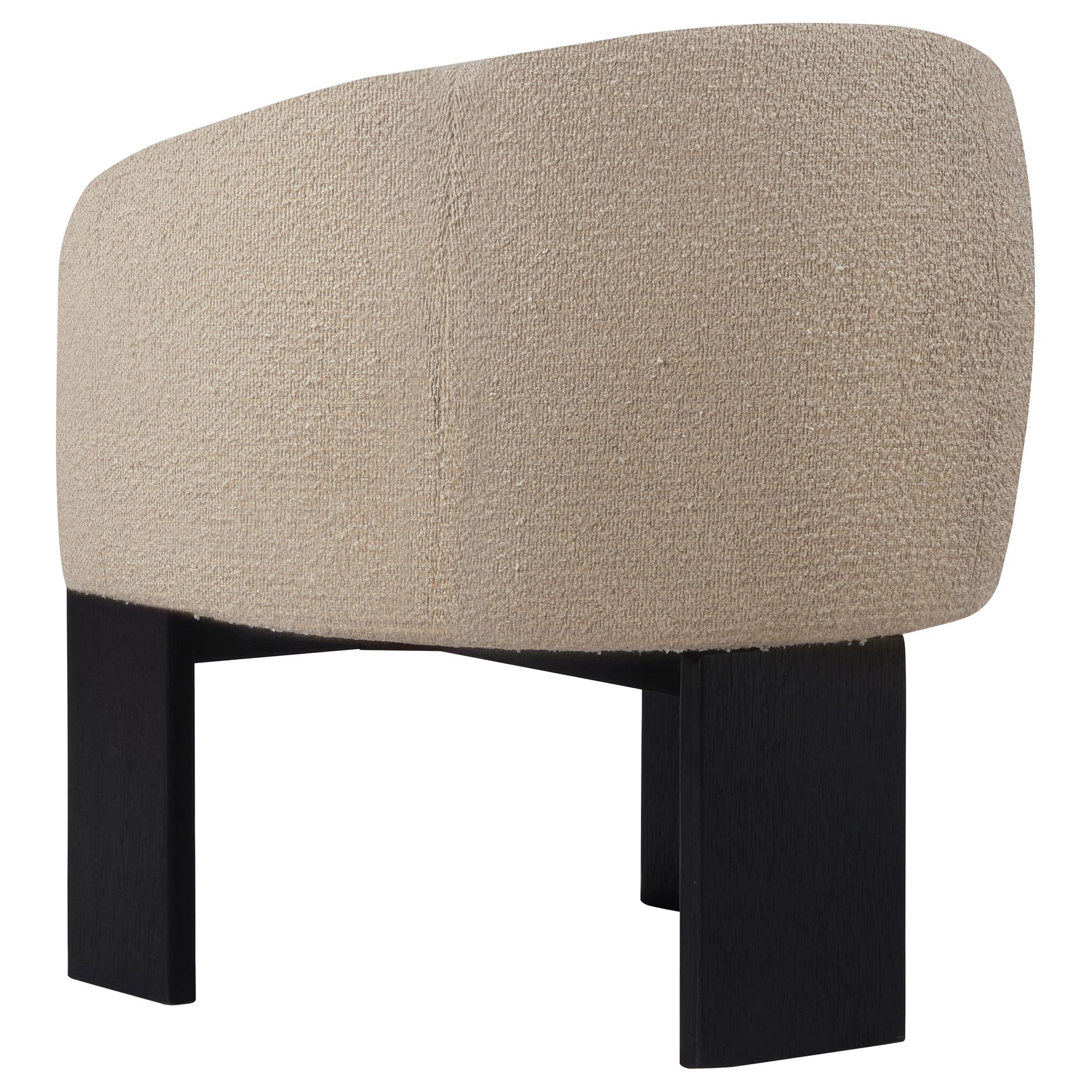 Valdez Boucle Upholstered Barrel Back Accent Chair Beige - Tampa Furniture Outlet