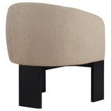 Valdez Boucle Upholstered Barrel Back Accent Chair Beige - Tampa Furniture Outlet