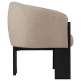 Valdez Boucle Upholstered Barrel Back Accent Chair Beige - Tampa Furniture Outlet
