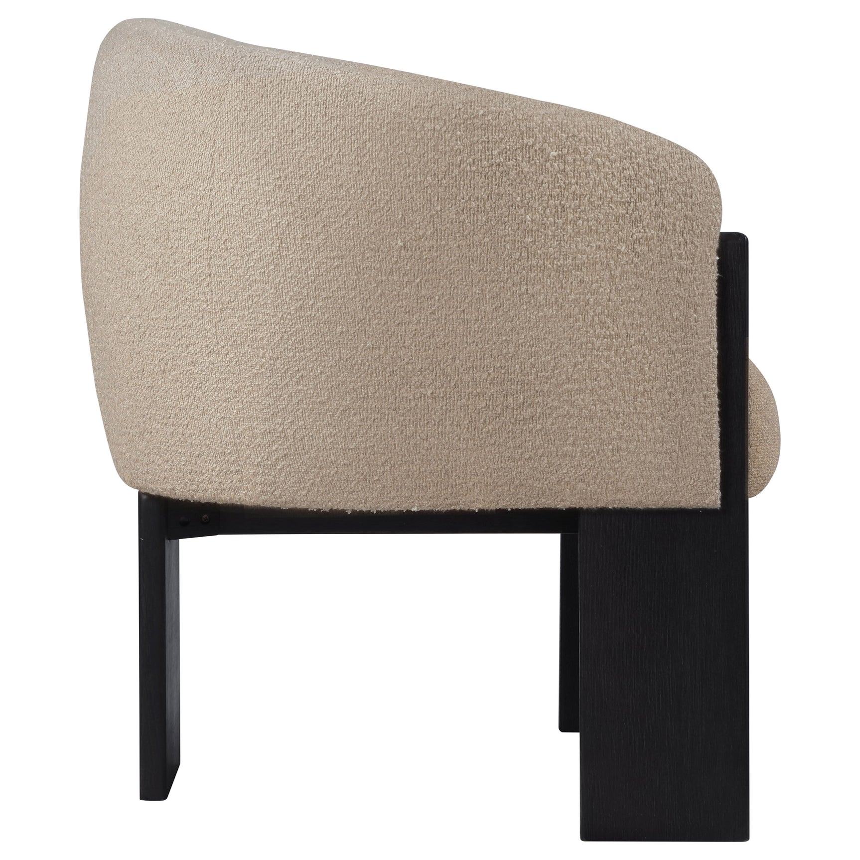 Valdez Boucle Upholstered Barrel Back Accent Chair Beige - Tampa Furniture Outlet