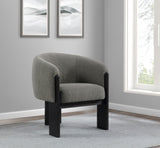Valdez Boucle Upholstered Barrel Back Accent Chair Brown - Tampa Furniture Outlet