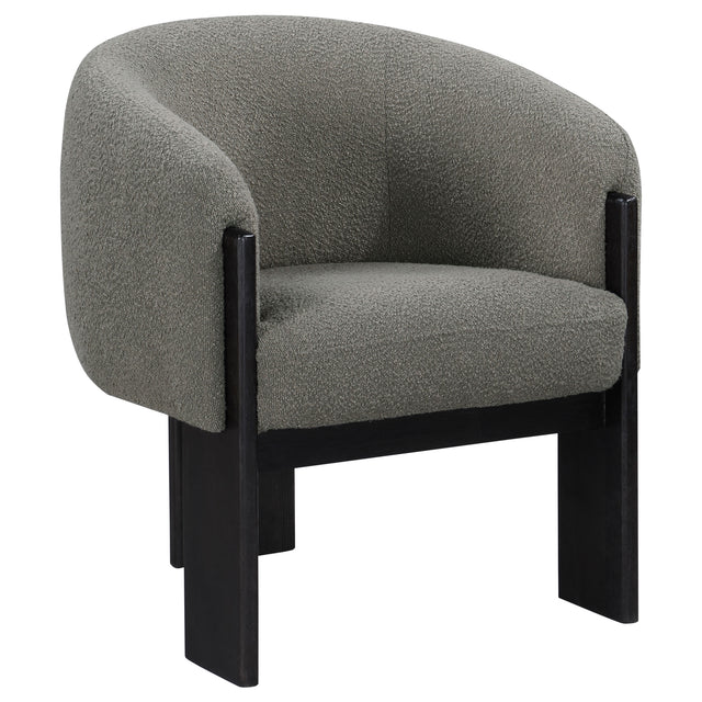 Tampa Furniture Outlet - Coaster - Valdez Boucle Upholstered Barrel Back Accent Chair Brown - 903166