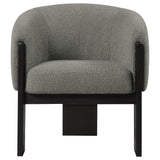 Valdez Boucle Upholstered Barrel Back Accent Chair Brown - Tampa Furniture Outlet