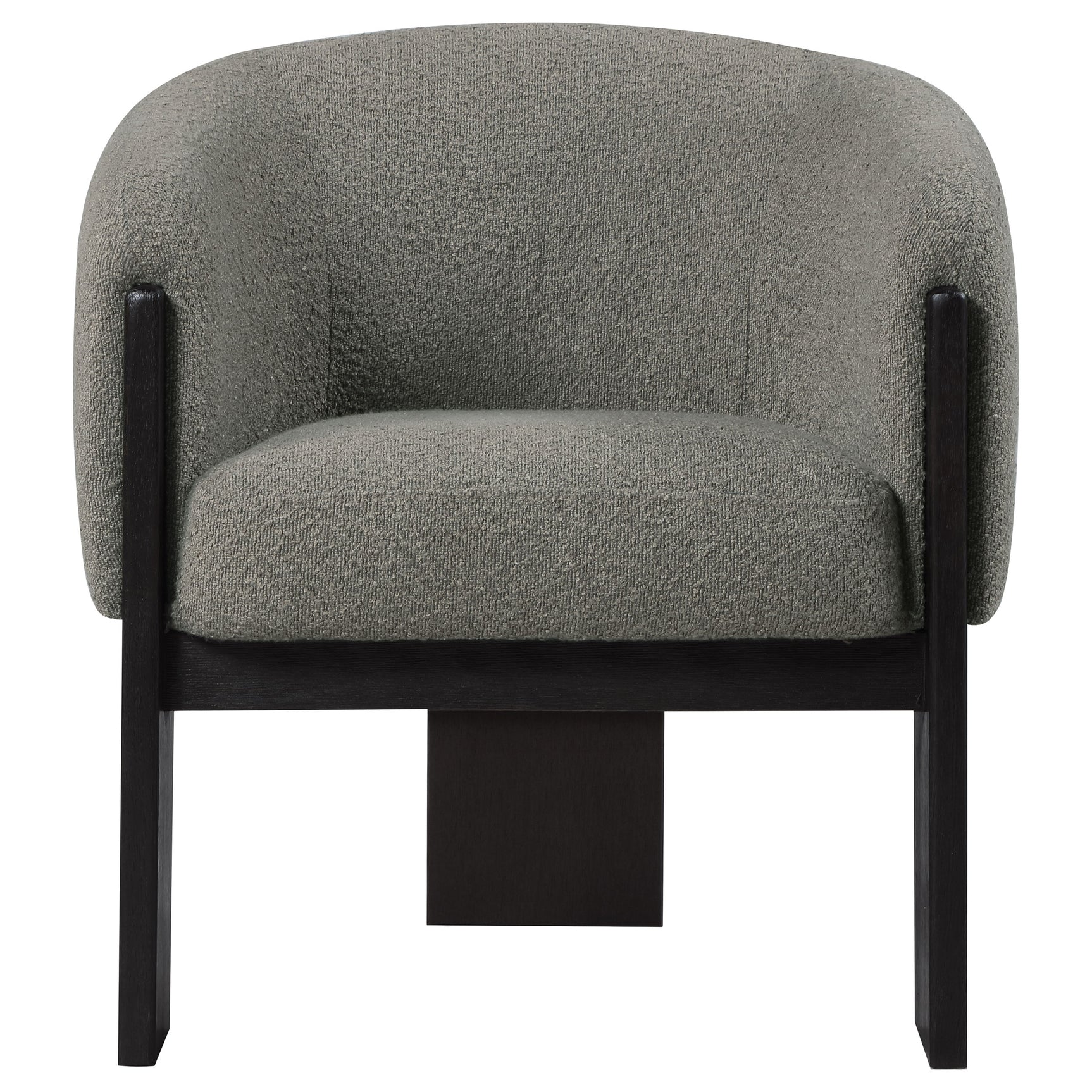 Valdez Boucle Upholstered Barrel Back Accent Chair Brown - Tampa Furniture Outlet