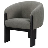 Valdez Boucle Upholstered Barrel Back Accent Chair Brown - Tampa Furniture Outlet