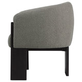 Valdez Boucle Upholstered Barrel Back Accent Chair Brown - Tampa Furniture Outlet