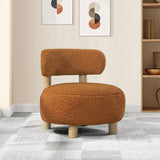 Zonie Boucle Upholstered Barrel Back Accent Chair Orange - Tampa Furniture Outlet