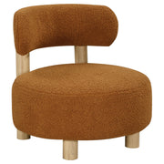 Tampa Furniture Outlet - Coaster - Zonie Boucle Upholstered Barrel Back Accent Chair Orange - 903167