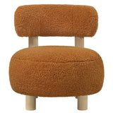 Zonie Boucle Upholstered Barrel Back Accent Chair Orange - Tampa Furniture Outlet
