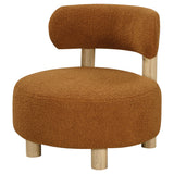 Zonie Boucle Upholstered Barrel Back Accent Chair Orange - Tampa Furniture Outlet